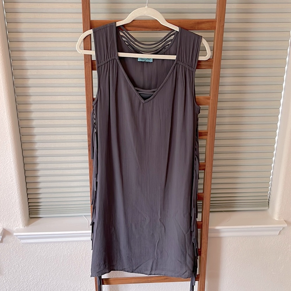 Grey tassel dress